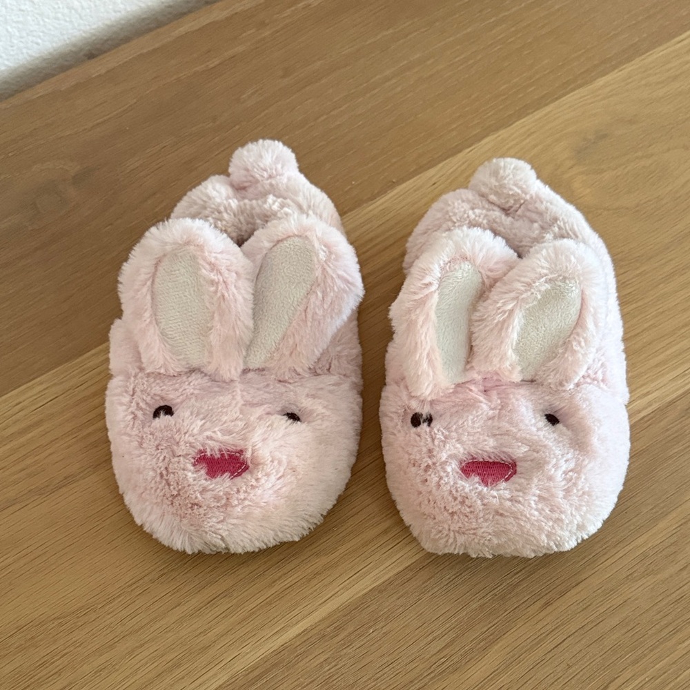 Adorable pink bunny slippers for girls by Stride Rite